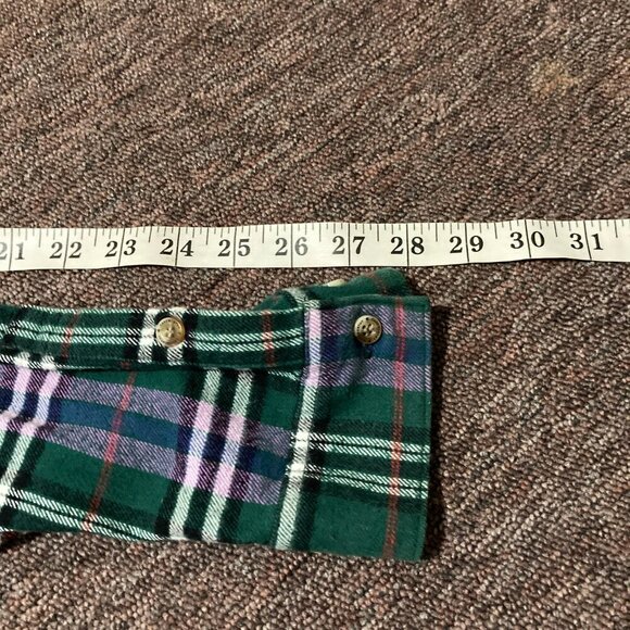 Disney World Haunted Mansion Flannel Shirt Size Small Cakeworthy Green Plaid - Picture 8 of 8